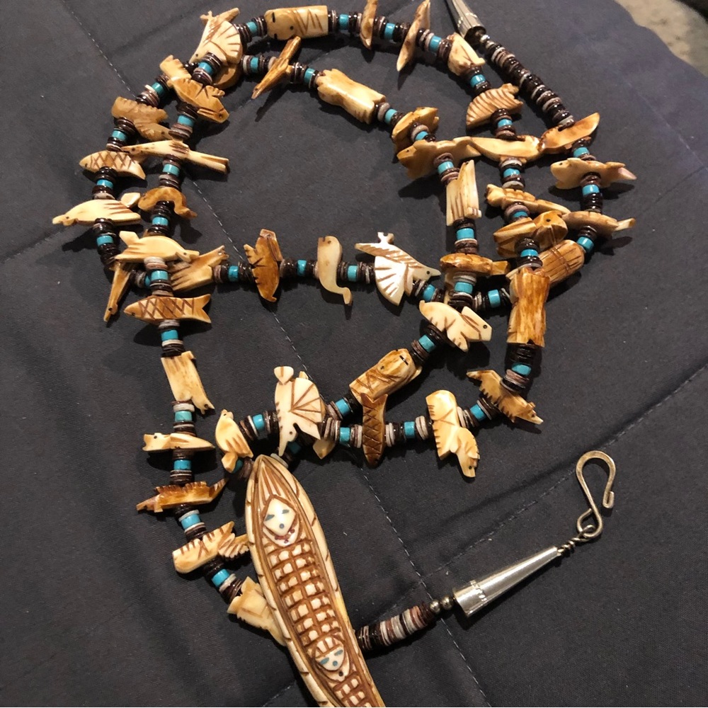 Gorgeous vintage fetish necklace!